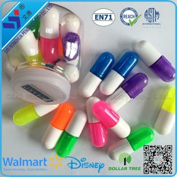 hot china products wholesale retractable pill highlighter pen