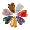 Gemstone 25x40mm Love Heart Pendant for DIY Making Jewelry