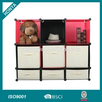 Bedroom furniture 6 fabric drawer plastic cabinet storage waterproof