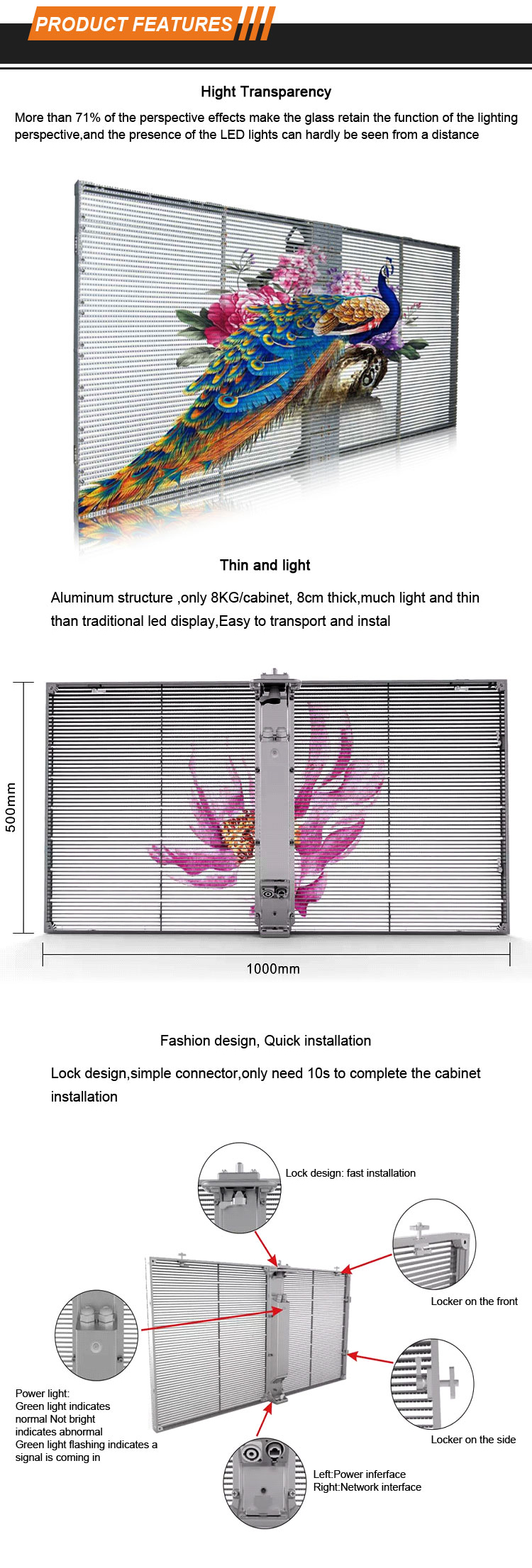 Transparent Led Glass Screen Display For Glass Windows, High Quality ...