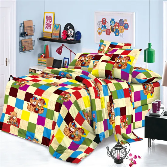 Polyester Multi-color Breathable Children Sheet Plain Fabric