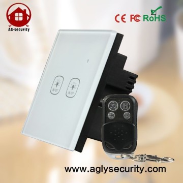 tempered glass touch panel 2 gang waterproof smart switch for smart home system