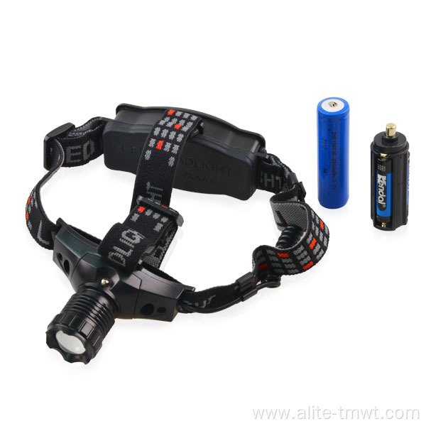 3 modes flashlight rechargeable zoom focus headlamp