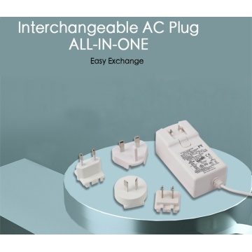 Fuente de alimentación 12V 3A Adaptador intercambiable