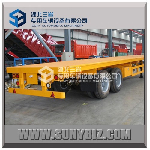 Low Price 40t Flatbed Container Truck Trailer