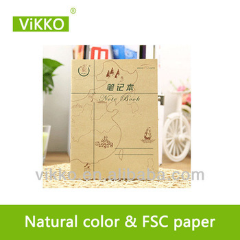 Kraft cover stitching notebooks for promotion