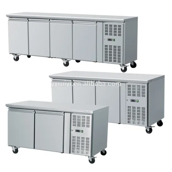 2 door stainless steel ventilated cooling system freezer food storage boxes