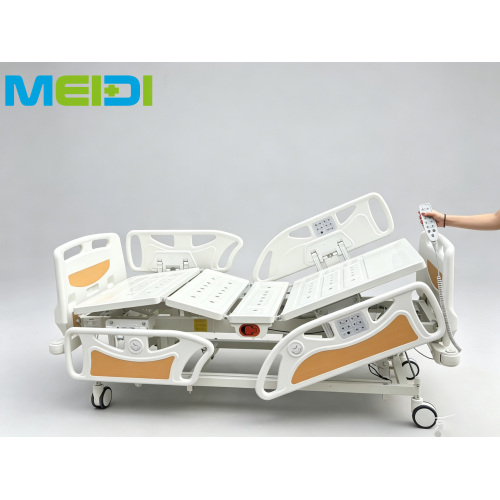 2026 New Luxury Electric 5 Function Medical Care Bed Thrombolysis Position Weighing System Dual Hand & Panel Control Hospital Pa