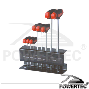 POWERTEC 9pcs T-Handle Hex Key Wrench Set
