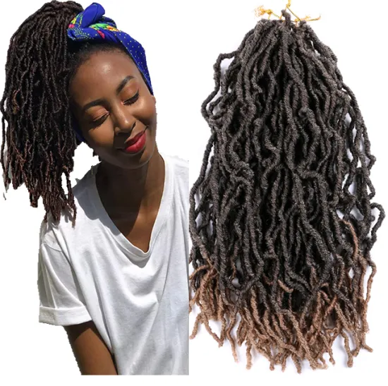 Wholesale Factory Price Crochet Hair New Locs Synthetic Crochet Braid Hair Soft Long Goddess Locs  Braids Hair Extension