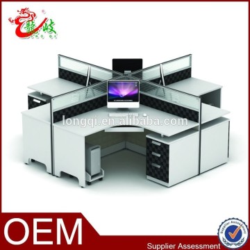 2015 new fashion design workstation used office low partition for 4 person M67-28