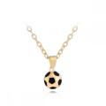 Bijoux de sport Collier de football en acier inoxydable pour hommes et femmes Pendentif de charme de football avec chaîne