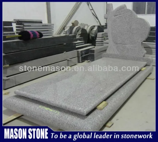 headtone granite traditional heart shaped grey