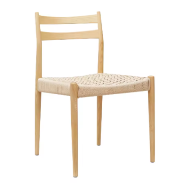 Silla de comedor moderna de madera maciza de granja