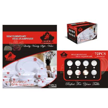 Glass Tableware Set-72 Head Sets