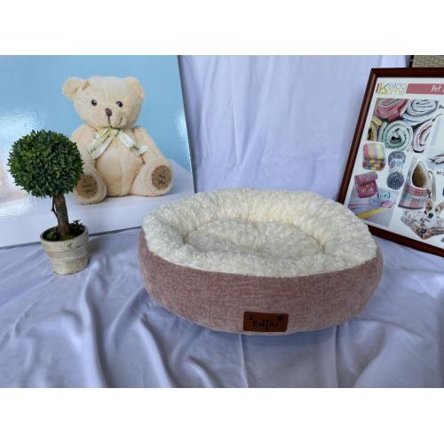 Chenille donut bed cozy & warm