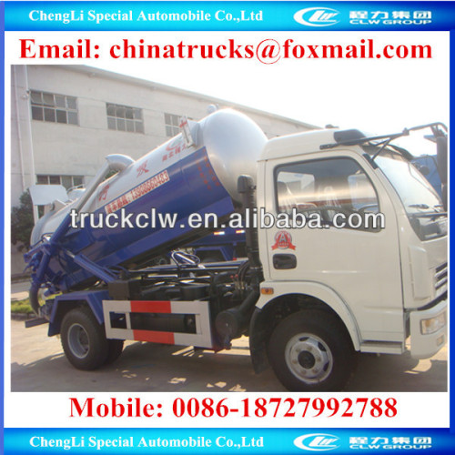 High Efficient!!! Dongfeng Sewage Suction Truck with 3m3 Tank truck