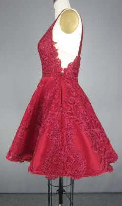 Mini Beading Red Cocktail Dresses Cocktail Dress