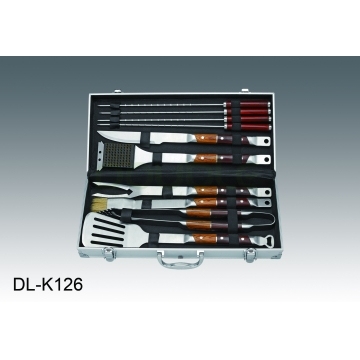 10-pcs BBQ Tool Set, S/S