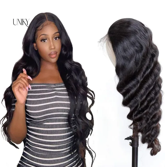 Uniky 100% virgin human hair body wave raw mink brazilian lace front wigs 12a grade wigs human hair lace front wig