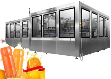 Pulp Juice Beverage Filling Machine / Filling Line With Bottle Capping Rinsing