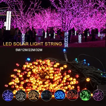 Outdoor Solar String Lights 12M 22M 32M LED Solar Light Lamps Waterproof Fairy Lights Christmas Decoration for Garden Street