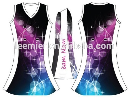 Girl's custom fashion sublimation design netball dress