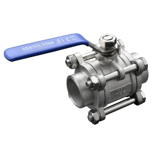 Butt Weld Industrial Grade SS316 3PC Ball Valve