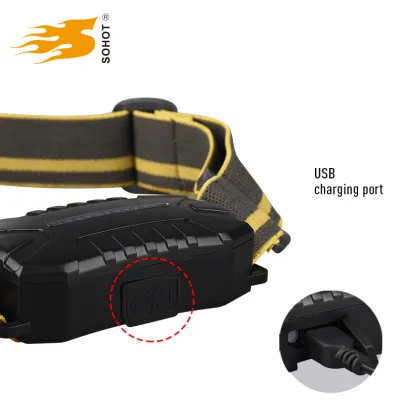 Motion sensor led headlamp hand moving switch headlight