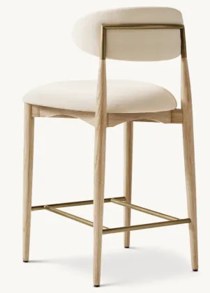 Modern Design Bar Chair with Curved Backrest