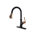 Nikel bersalut reka bentuk bergaya Black Kitchen Sink Faucet