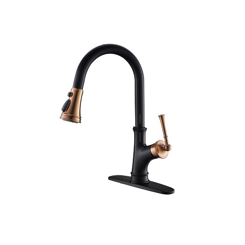 Nickel Plated Stylish Design Black Kitchen Sink Faucet