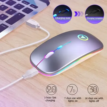 1200dpi Adjustable Wireless Optical Mouse with 2.4GHz Receiver: Ergonomic Laptop Mouse