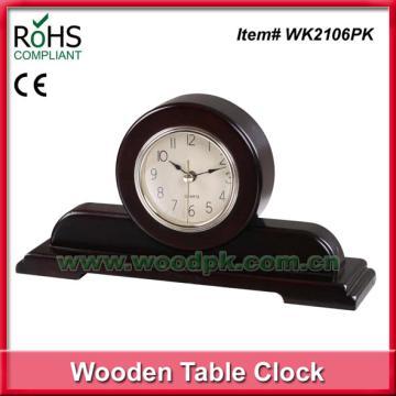 Decorative office promotional desk analog clock quartz wood