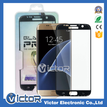 Fashion full cover curved tempered glass screen protector for Samsung Galaxy S7 Edge
