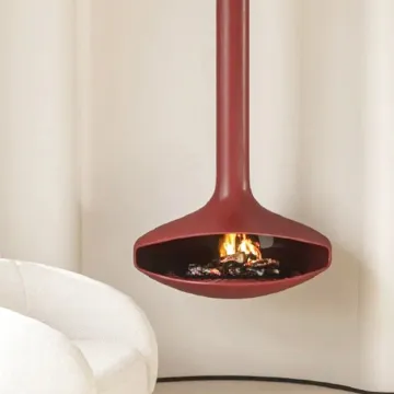Cast Iron Wall Mounted Hanging Fireplace Wood Burning Suspended Fireplace Water Vapor