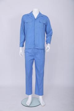 Abito uniforme del lavoratore blu manica corta