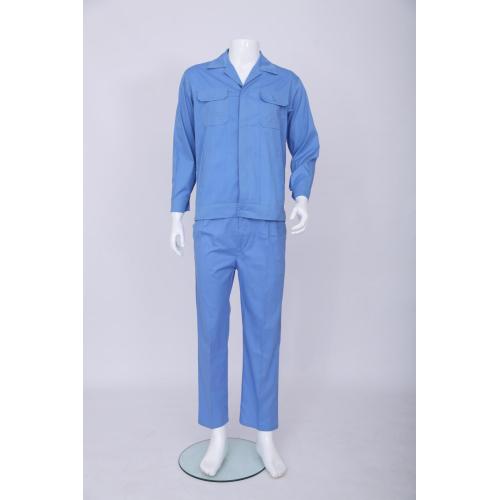 Abito uniforme del lavoratore blu manica corta