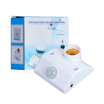 E27 220V Automatic Light Lamp Holder with Infrared Motion Sensor