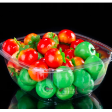 Caja de plástico para exhibición de frutas frescas