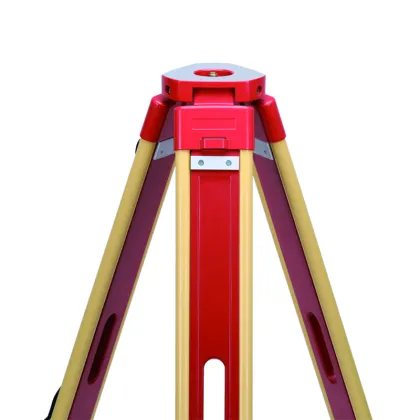 Professional Pentax-Inspired Wooden Surveyor's Tripod with Flat Head for Total Station Instruments