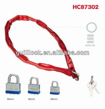 HC87302 Excellent Chain Safety Lock with Pad lock