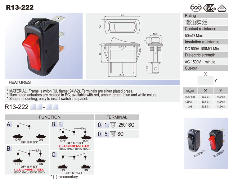 Marine Rocker Switches