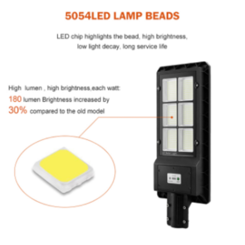 Más allá del sensor de movimiento del ABS 60W 120W 180w integrado todo en una luz de calle llevada solar