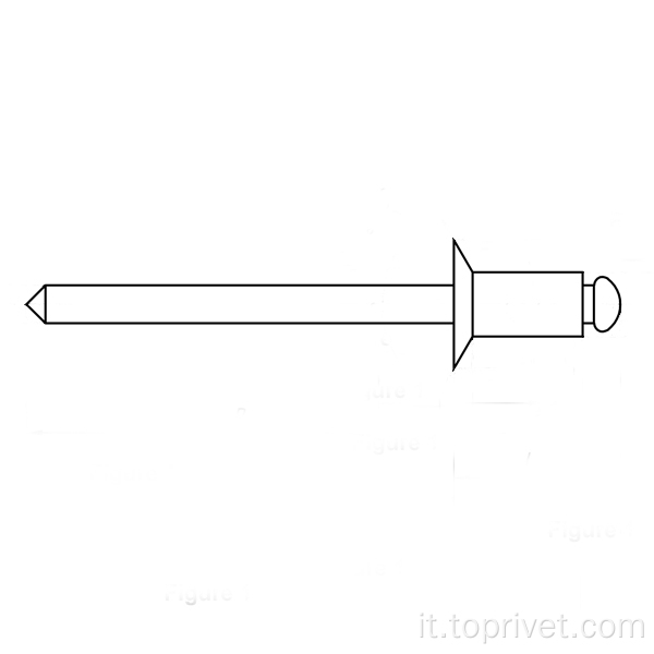 Partili in alluminio/acciaio inossidabile rivetti ciechi a fine fine