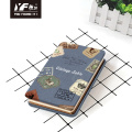 Custom stamp vintage lable style cute metal cover notebook diary