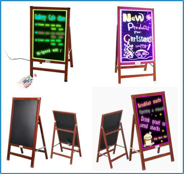 High quality wooden alike outdoor led writing board 60x80 for advertising