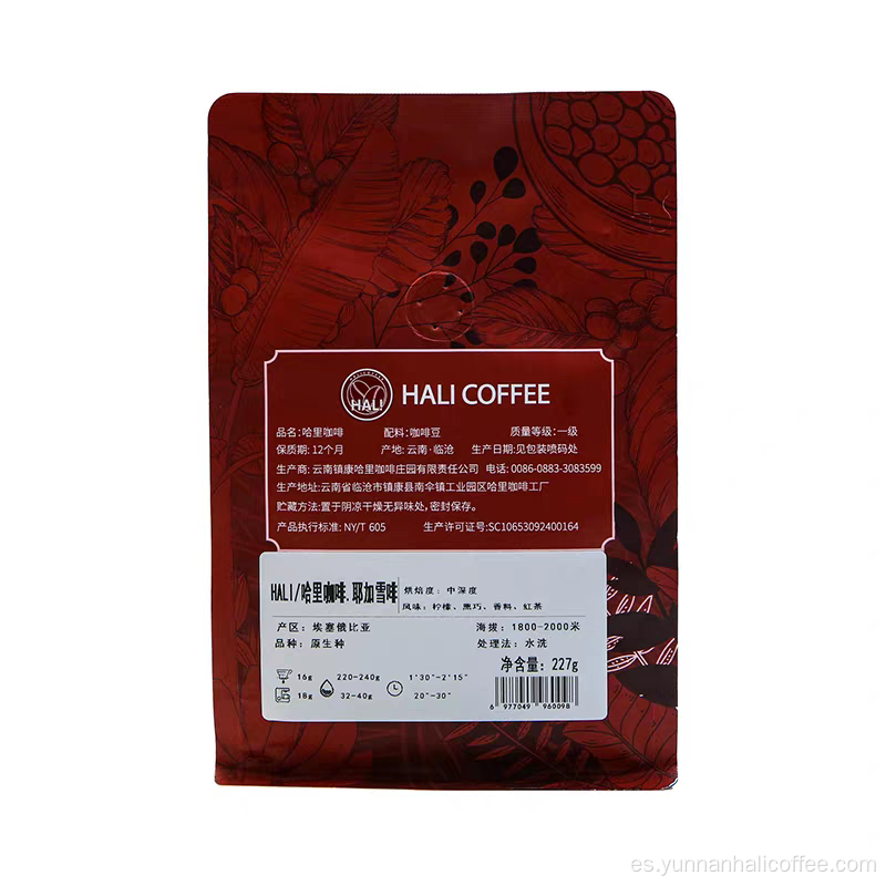 Hali Etiopía Yirgacheffe granos de café