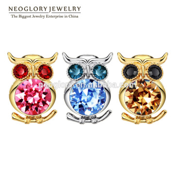 Neoglory Austrian Brooch Type Jewelry Austrian Crystal Rhinestone Owl Design 14K Gold Plated Brooches for Women 2016 Trendy