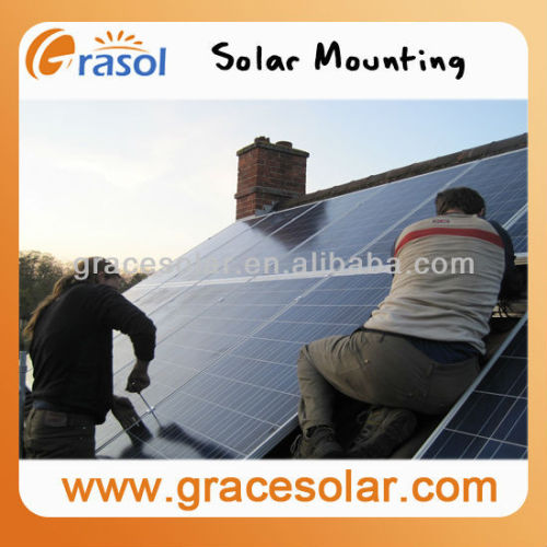 1.5kw Pitched Roof Mounting Systems; Tile Roof Racking System; Solar System Installed in United Kingdom